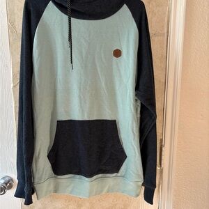 Men's Two-Tone Crewneck Sweater - Light Blue and Dark Blue
